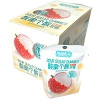 Мармелад Huito Sour Sugar Gummies с натуральным вкусом Личи и кислым сахаром
