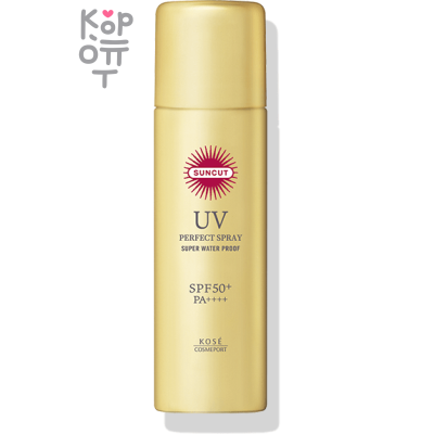 KOSE SOFTYMO Suncut UV Spray - Суперводостойкий увлажняющий солнцезащитный спрей для лица, тела и волос SPF 50+ PA++++.