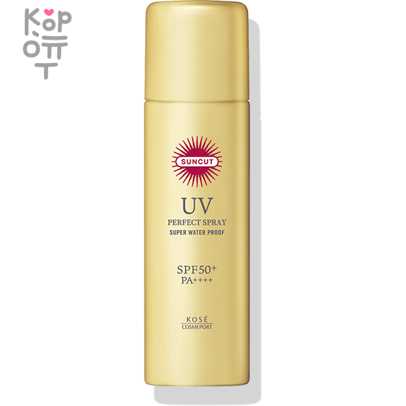 KOSE SOFTYMO Suncut UV Spray - Суперводостойкий увлажняющий солнцезащитный спрей для лица, тела и волос SPF 50+ PA++++.