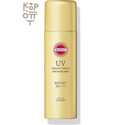 KOSE SOFTYMO Suncut UV Spray - Суперводостойкий увлажняющий солнцезащитный спрей для лица, тела и волос SPF 50+ PA++++.
