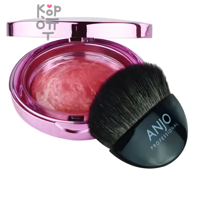 Anjo Professional Marble Blusher №02 Shining Pink - Румяна мраморные, сияющий розовый, 12 г