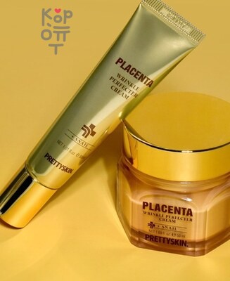 PrettySkin Placenta Wrinkle Perfecter Cream Set - Набор кремов для лица с экстрактом плаценты 50 мл+30 мл