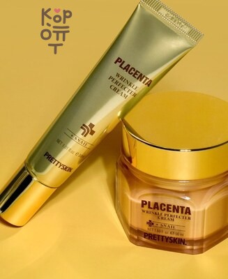 PrettySkin Placenta Wrinkle Perfecter Cream Set - Набор кремов для лица с экстрактом плаценты 50 мл+30 мл