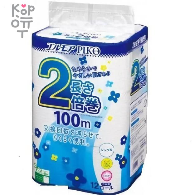 Kami Shodji ELLEMOI Piko Ароматизированная однослойная туалетная бумага (12 рулонов). , купить с доставкой на дом фото 1 — Корейские товары для всей семьи(КорОпт)