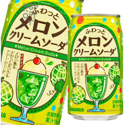 Sangaria Melon Cream Soda Flavour - Напиток безалкогольный газированный со вкусом Дыни 350мл.