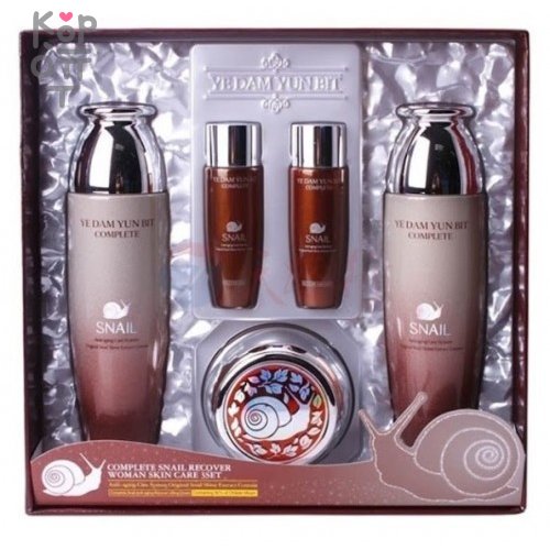 YE DAM YUN BIT Complete Snail Recover Woman 3 SET - Набор для ухода за кожей лица (150мл+150мл+50мл), купить с доставкой на дом фото 1 — Корейские товары для всей семьи(КорОпт)