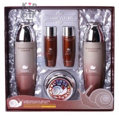 YE DAM YUN BIT Complete Snail Recover Woman 3 SET - Набор для ухода за кожей лица (150мл+150мл+50мл)