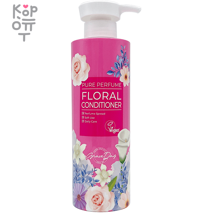 Grace Day Pure Perfume Floral Conditioner - Кондиционер для волос с Цветочным ароматом 500мл., купить с доставкой на дом фото 1 — Корейские товары для всей семьи(КорОпт)