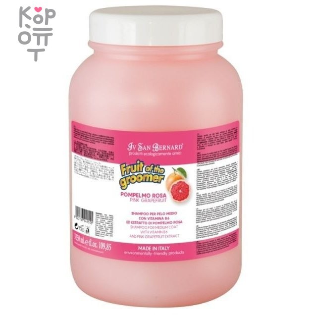 ISB Fruit of the Grommer Pink Grapefruit Шампунь для шерсти средней длины с витаминами 3,25 л