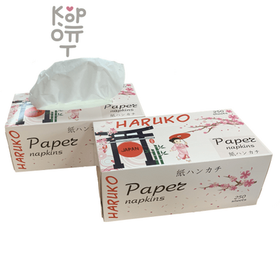 Салфетки HARUKO Pink картонная коробка 250 шт.