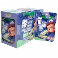Жевательная конфета Fubaijia Fruit Shake Milk Candy - Молочная нуга с Голубикой