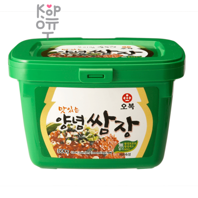 Obok Seasoned Ssamjang - Соевая паста Самджанг, приправленная домашним сырым чесноком, "ОБОК", 500гр.