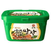 Obok Seasoned Ssamjang - Соевая паста Самджанг, приправленная домашним сырым чесноком, "ОБОК", 500гр.