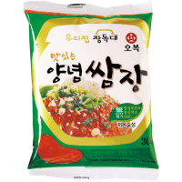 Obok Seasoned Ssamjang - Соевая паста Самджанг, приправленная домашним сырым чесноком, "ОБОК", 500гр.