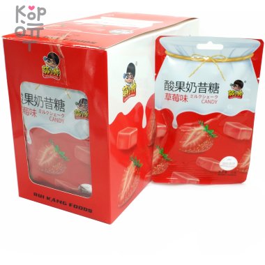 Мягкая конфета MengXiao Yogurt Candy - Йогуртовая Помадка со вкусом Клубники — Корейские товары для всей семьи(КорОпт)