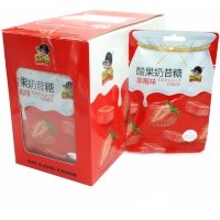 Мягкая конфета MengXiao Yogurt Candy - Йогуртовая Помадка со вкусом Клубники