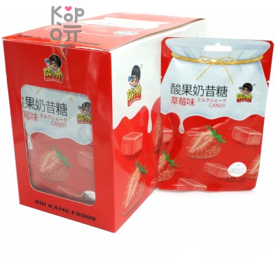 Мягкая конфета MengXiao Yogurt Candy - Йогуртовая Помадка со вкусом Клубники