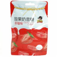 Мягкая конфета MengXiao Yogurt Candy - Йогуртовая Помадка со вкусом Клубники