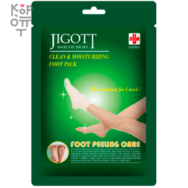 Jigott Clean &amp; Moisturizing Foot Pack - Пилинг-носочки для ног 30гр. — Корейские товары для всей семьи(КорОпт)