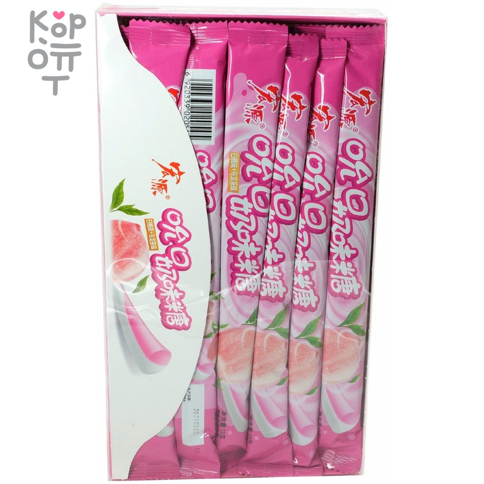 Жевательная конфета тянучка GuangDong Foods Yogurt Помадка со вкусом белого Персика и ароматом чая Улун, купить с доставкой на дом фото 1 &mdash; Корейские товары для всей семьи(КорОпт)