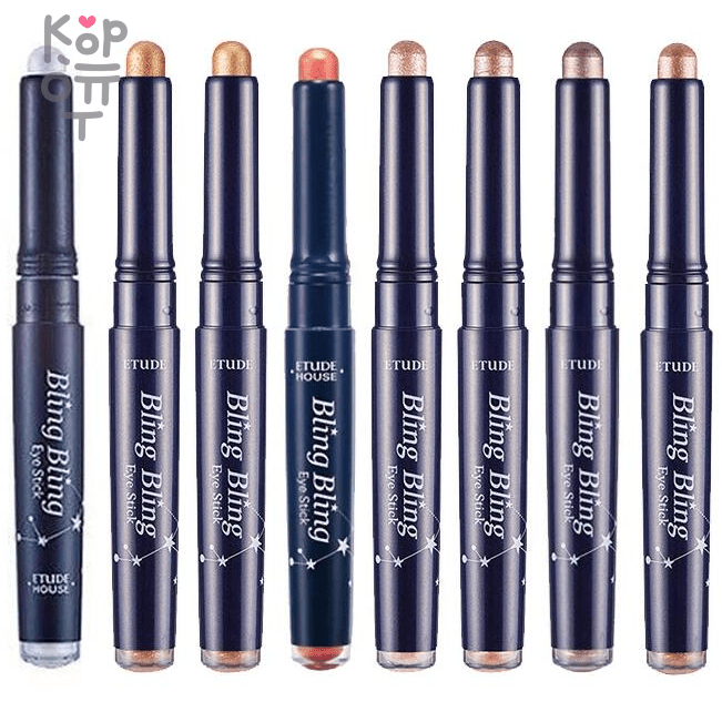 Etude Eye Stick Bling Bling - Карандаш-тени для век 1,4гр., купить с доставкой на дом Карандаш-тени для век обладает мерцающим эффектом и придает выразительный сияющий взгляд. Карандаш имеет кремовую текстуру, что позволяет ему легко наноситься и долго держаться, не скатываясь на глазах. Текстура теней в форме карандаша легко скользит по коже, не требуя сильного нажатия.​