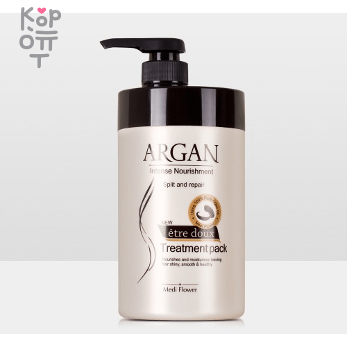Medi Flower Argan Intense Nourishment Treatment Pack - Питательная маска для волос с маслом Арганы 1000мл., купить с доставкой на дом фото 1 &mdash; Корейские товары для всей семьи(КорОпт)