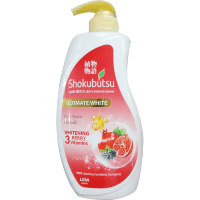 LION Shokubutsu Whitening Shower Gel - Отбеливающий гель-пена для душа 900мл.