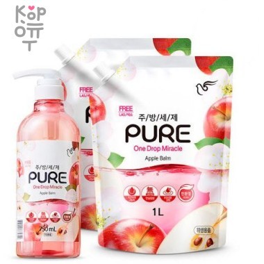 Pigeon Pure Apple Balm Гель для мытья посуды с ароматом Яблочный бальзам — Корейские товары для всей семьи(КорОпт)