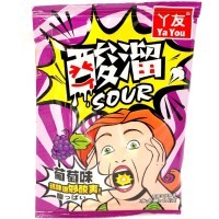 Кислая и освежающая карамель Ya You Sour Candy - со вкусом Винограда