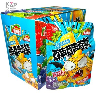 Кислая карамель Anshiya Sour Candy - Кислый до сопель Лимон со вкусом Черники — Корейские товары для всей семьи(КорОпт)