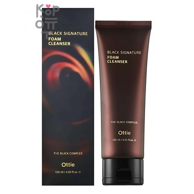 Ottie "Black Signature" — Очищающая пенка с муцином черной улитки 120 мл