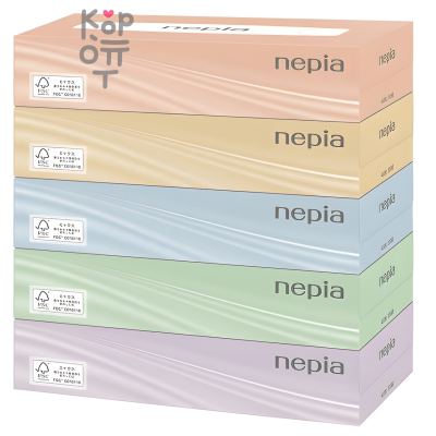 Nepia Commercial BOX tissue - Салфетки двухслойные 5уп.*200 шт. в спайке