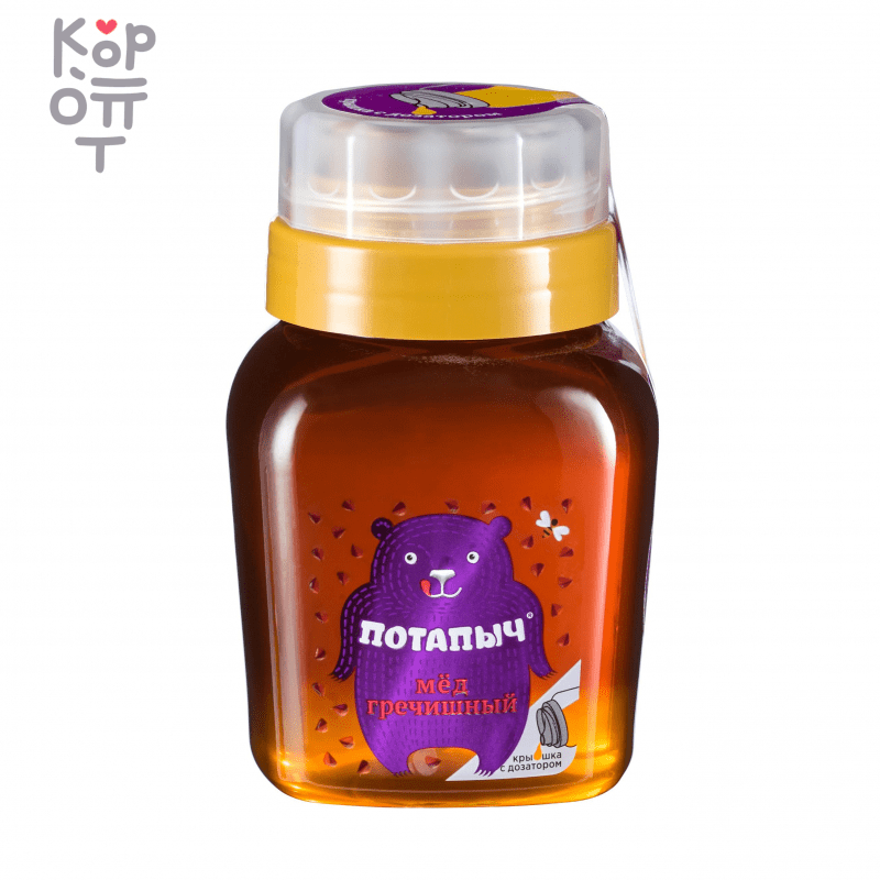 Мед натуральный гречишный, с дозатором, Потапычъ, 500гр., купить с доставкой на дом фото 1 &mdash; Корейские товары для всей семьи(КорОпт)