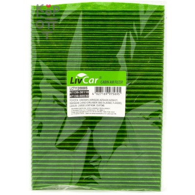 LIVCAR Cabin Air Filter LCT112/0000S - Салонный фильтр с антибактериальным составом для TOYOTA