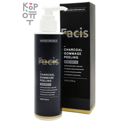 Jigott Facis Charcoal Gommage Peeling - Гоммаж-пилинг для лица с экстрактом древесного угля 200мл.