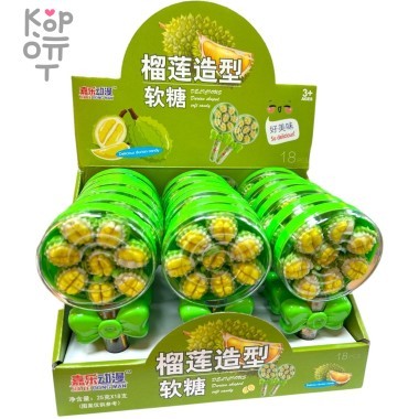 Мармелад жевательный Jia Le Dong Man 3D - Дольки Дуриана — Корейские товары для всей семьи(КорОпт)