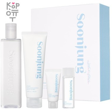 Etude House Soon Jung Skin Care Set 2 Kinds - Набор средств по уходу за кожей лица 350мл.+25мл.+130мл.+20мл. — Корейские товары для всей семьи(КорОпт)