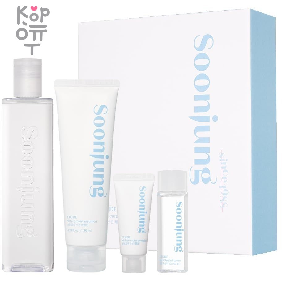 Etude House Soon Jung Skin Care Set 2 Kinds - Набор средств по уходу за кожей лица 350мл.+25мл.+130мл.+20мл., купить с доставкой на дом фото 1 — Корейские товары для всей семьи(КорОпт)