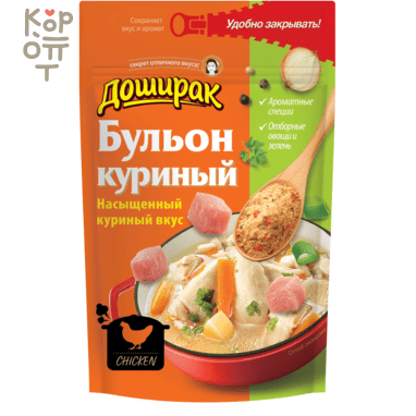 Доширак - Бульон быстрого приготовления со вкусом курицы 90гр.*48шт. фото 1 &mdash; Корейские товары для всей семьи(КорОпт)