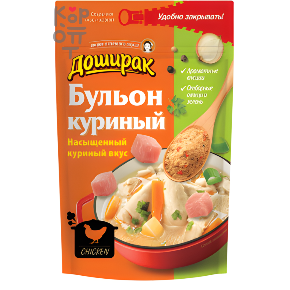 Доширак - Бульон быстрого приготовления со вкусом курицы 90гр., Коробка 48шт.