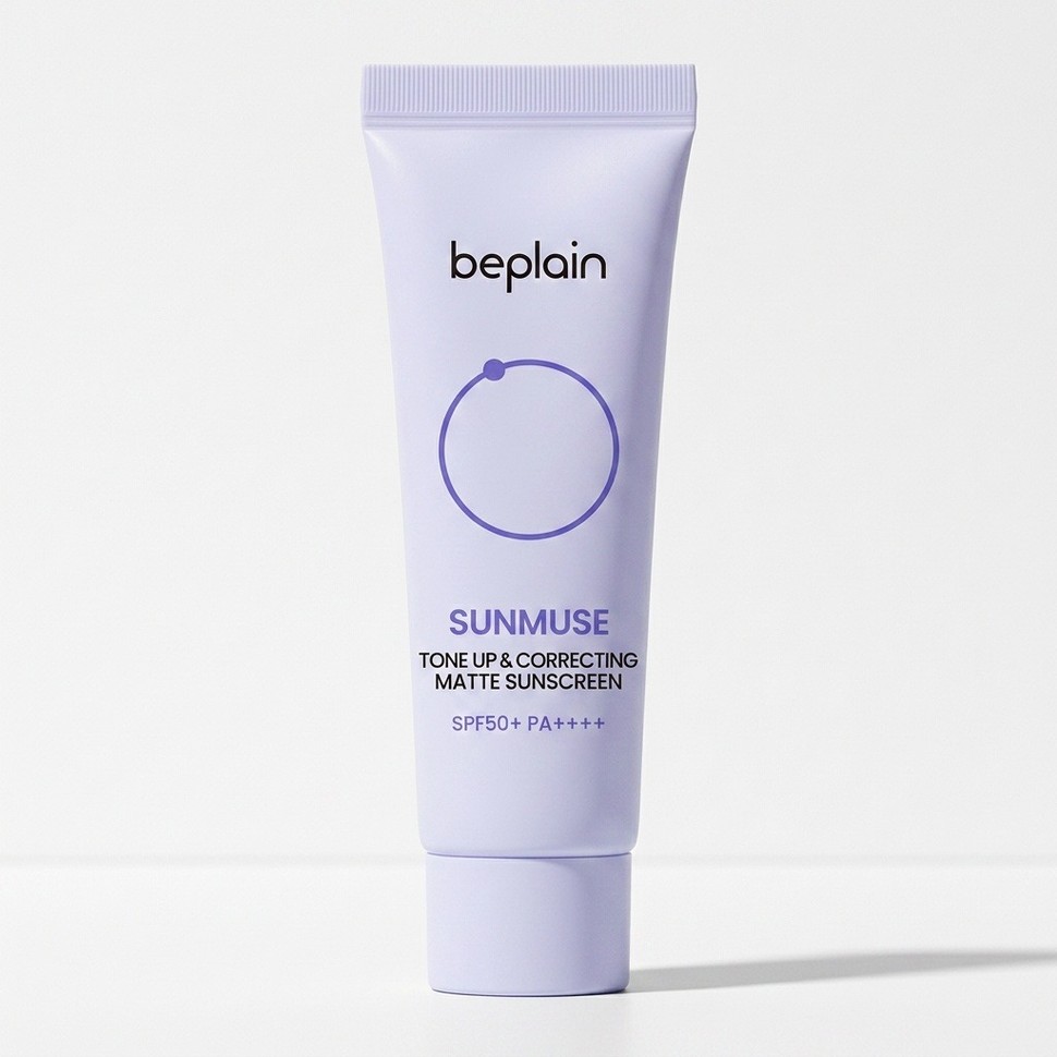 beplain Sunmuse Tone Up & Correcting Matte Sunscreen SPF 50+ - Тонизирующий и корректирующий матовый солнцезащитный крем 50мл.