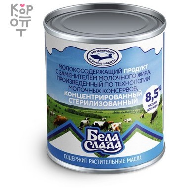Бела Слада Малютка - Молоко концентрированное 300гр.*45шт. &mdash; Корейские товары для всей семьи(КорОпт)