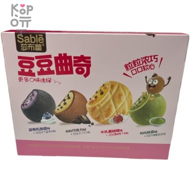 Печенье с Моти Sable с насыщенным кремовым вкусом и мягкой сердцевиной и вкусом Шоколада — Корейские товары для всей семьи(КорОпт)