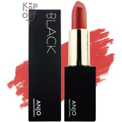 Anjo Professional Blackc Lipstick - #6 Velbet Coral - Помада для губ цвет бархатный коралл, 4,5 г
