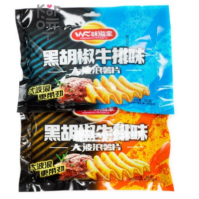 Чипсы со вкусом ароматного стейка Weiyijia Big Wave, 32гр.