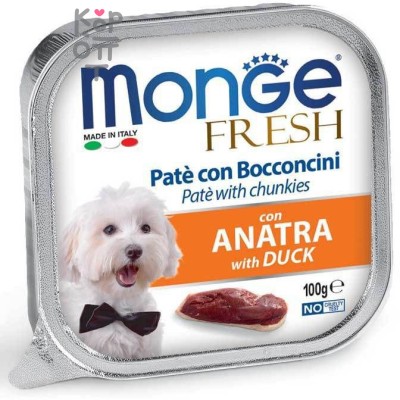 Monge Dog Fresh консервы для собак утка 100 г