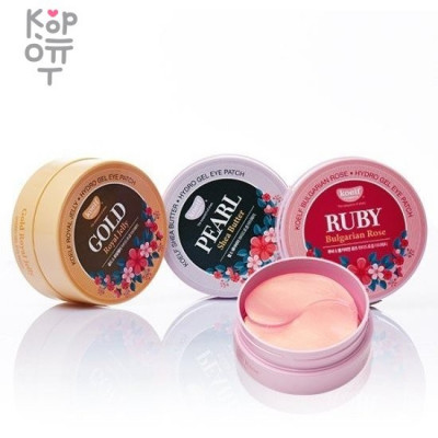 Koelf Ruby &amp; Bulgarian Rose - Гидрогелевые патчи с рубиновой пудрой и розовым маслом для улучшения тона 60 шт