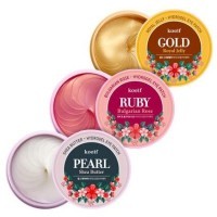 Koelf Ruby & Bulgarian Rose - Гидрогелевые патчи с рубиновой пудрой и розовым маслом для улучшения тона 60 шт