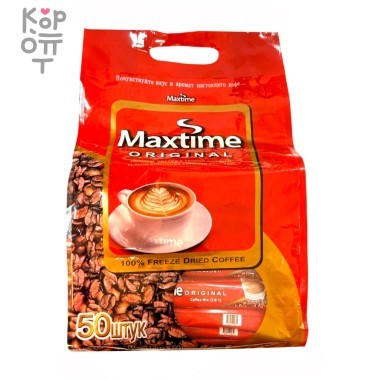 Кофе растворимый 3в1 Maxtime Original MIX - Кофе+Сахар+заменитель сухого молока — Корейские товары для всей семьи(КорОпт)
