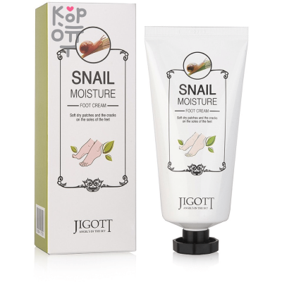 JIGOTT Snail Moisture Foot Cream - Увлажняющий крем для ног с экстрактом Слизи Улитки 100мл.